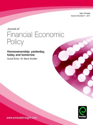 cover image of Journal of Financial Economic Policy, Volume 3, Issue 1